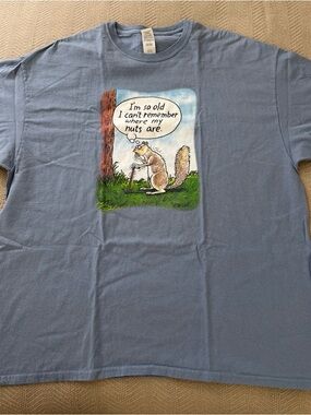 Blue I'm So Old I Can't Remember Where My Nuts Are Funny 2XL T-Shirt